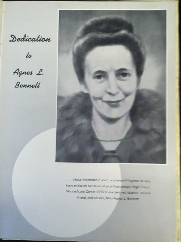 1949 HHS Yearbook Dedication